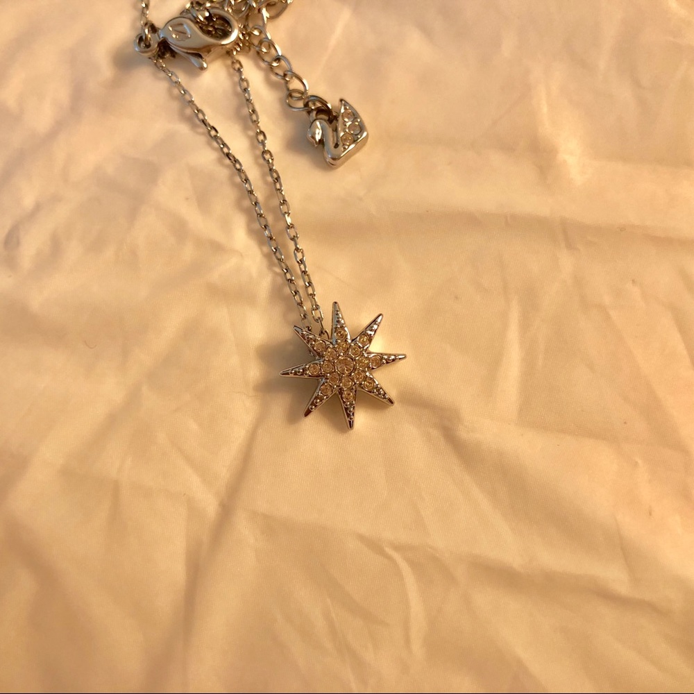 Swarovski Sliver-Tone pavé star pendant